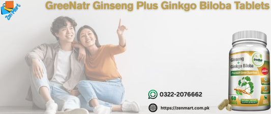 GreeNatr Ginseng Plus Ginkgo Biloba Tablets Price in Pakistan - 03222076662