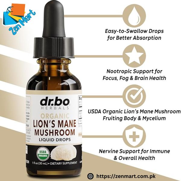 Dr Bo Organic Lion's Mane Mushroom Drops