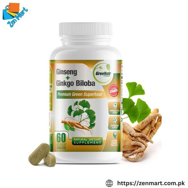 GreeNatr Ginseng Plus Ginkgo Biloba Tablets