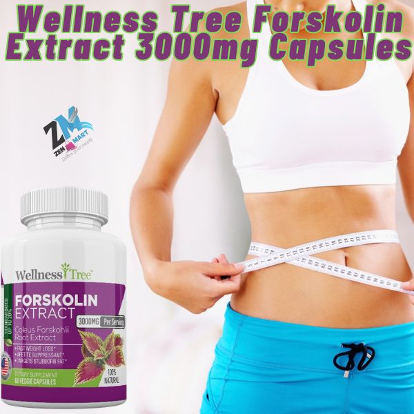 Wellness Tree Forskolin Extract 3000mg Capsules