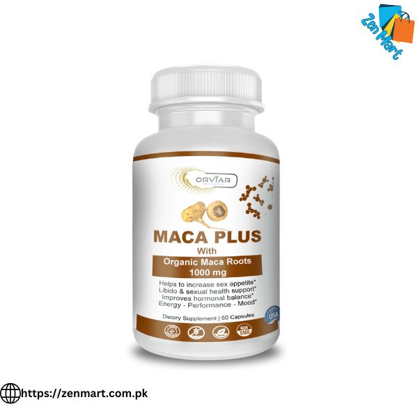 Orviar Maca Plus With Organic Maca Roots 100 mg Capsules