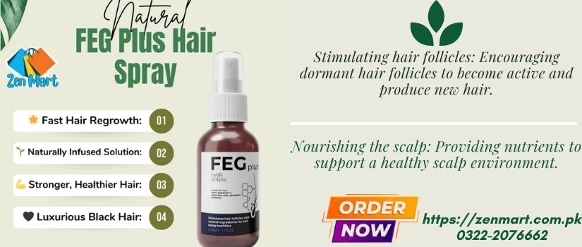 Feg Plus Hair Growth Spray Uses, in Pakistan - 03222076662
