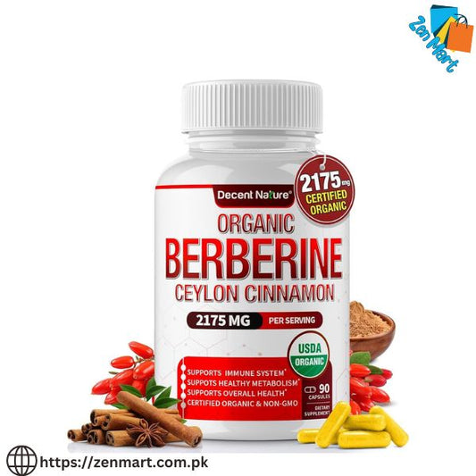 Decent Nature Organic Berberine Ceylon Cinnamon Capsules