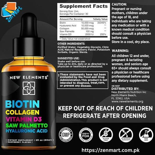 New Elements Biotin Collagen Vitamin D3