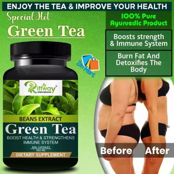 Riffway Beans Extract Green Tea Fat Burner Capsules